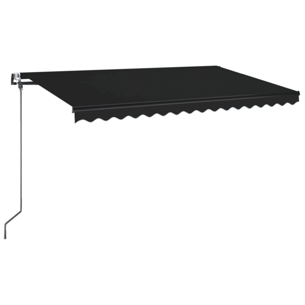 Toldo retráctil automático gris antracita 400x350 cm vidaXL