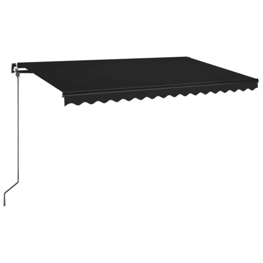 Toldo retráctil manual gris antracita 450x350 cm vidaXL