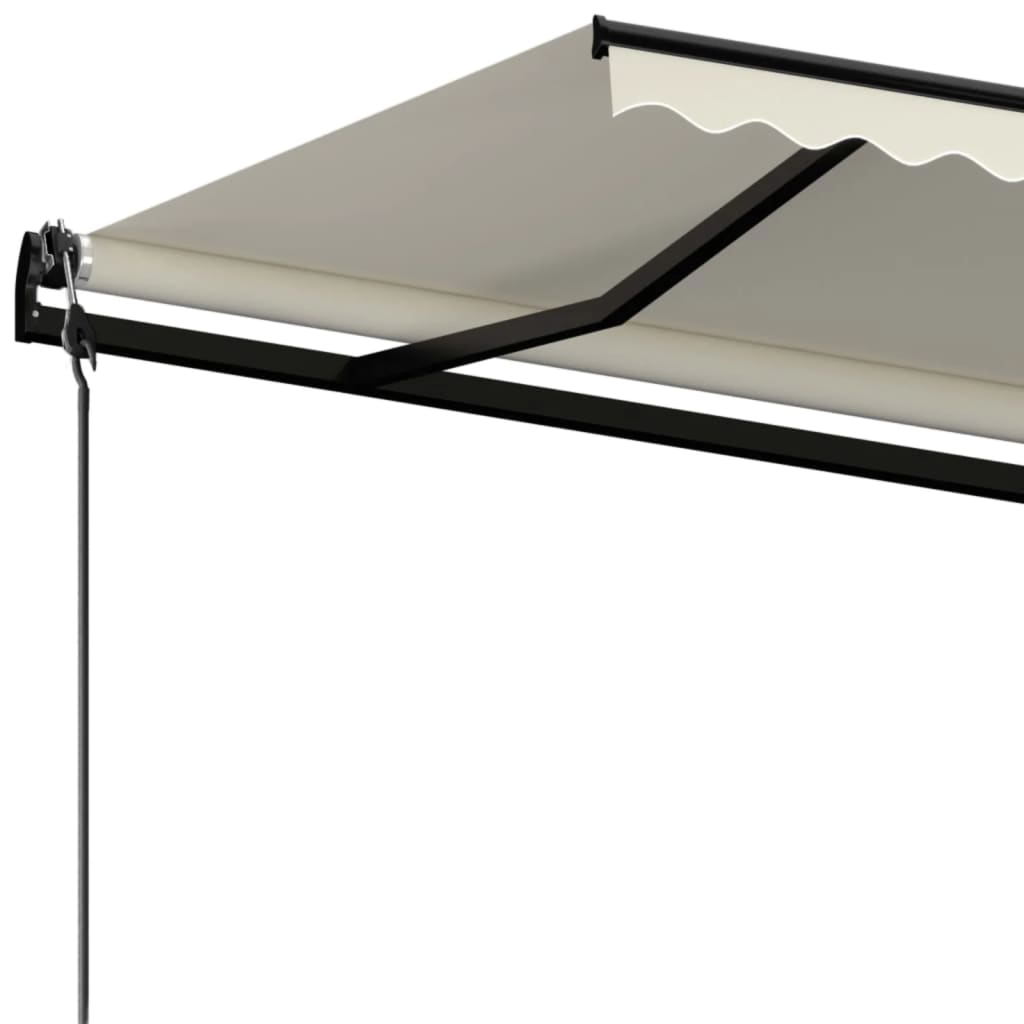 Toldo retráctil automático crema 450x350 cm vidaXL