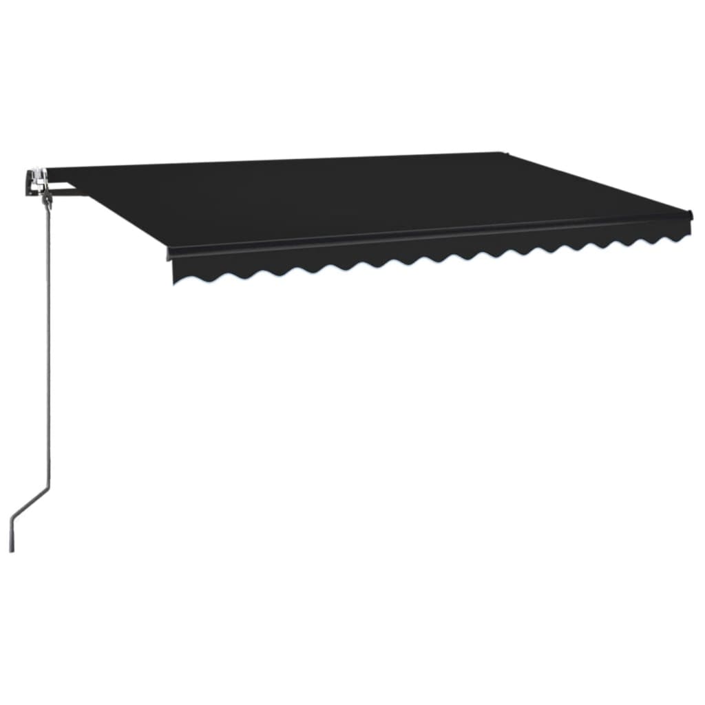 Toldo retráctil automático gris antracita 450x350 cm vidaXL