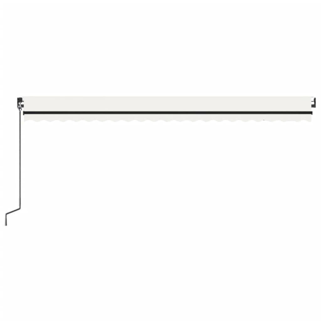 Toldo retráctil automático crema 500x350 cm vidaXL