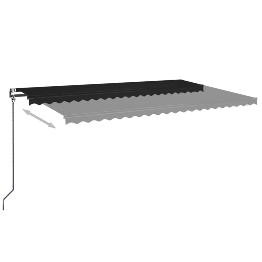 Toldo retráctil automático gris antracita 500x350 cm vidaXL