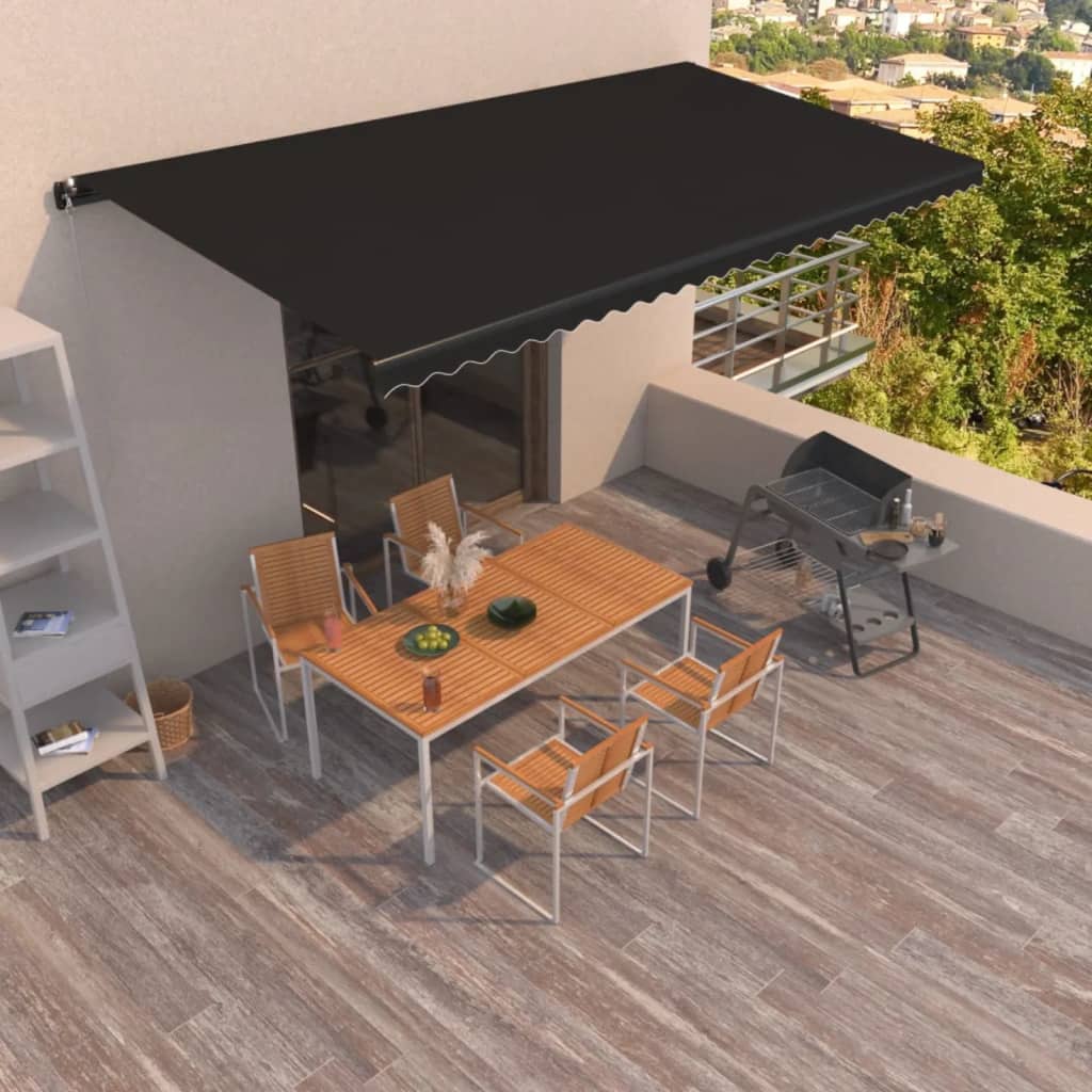 Vetonek Toldo retráctil manual gris antracita 600x350 cm