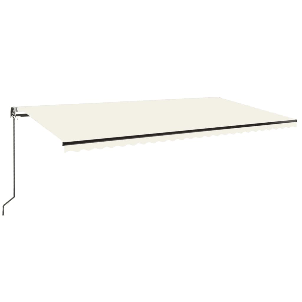 Toldo retráctil automático crema 600x350 cm vidaXL