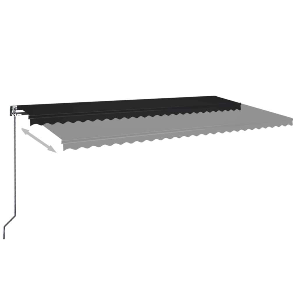 Toldo retráctil automático gris antracita 600x350 cm vidaXL