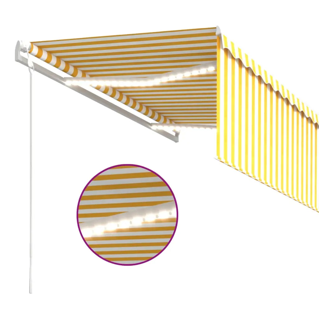 Automatic awning blind, LED and yellow/white sensor 3x2.5 m V5974 Vetonek