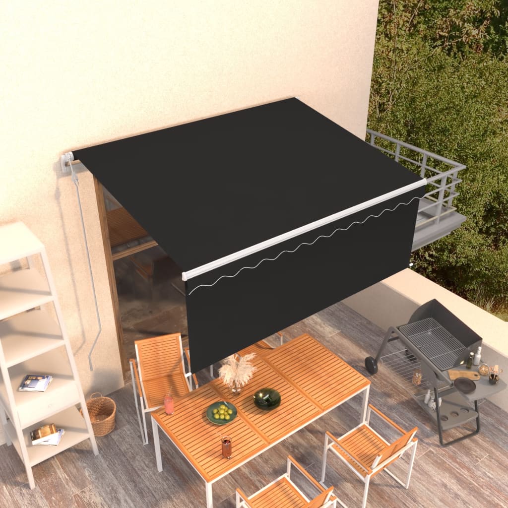 Automatic retractable awning with anthracite blind 3.5x2.5 m V6131 Vetonek