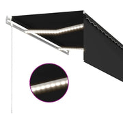 Automatic awning LED blind wind sensor anthracite 3.5x2.5 m V6186 Vetonek