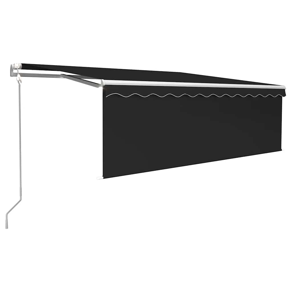 Toldo automático retráctil con persiana gris antracita 4x3 m vidaXL