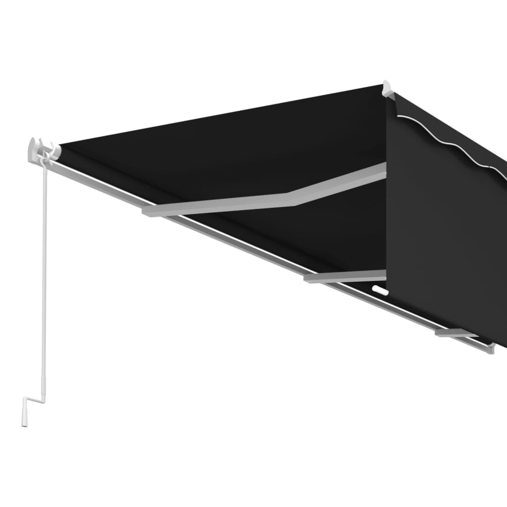 Toldo retráctil manual con persiana antracita 6x3 m V6834 Vetonek