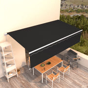 Toldo retráctil manual con persiana antracita 6x3 m V6834 Vetonek