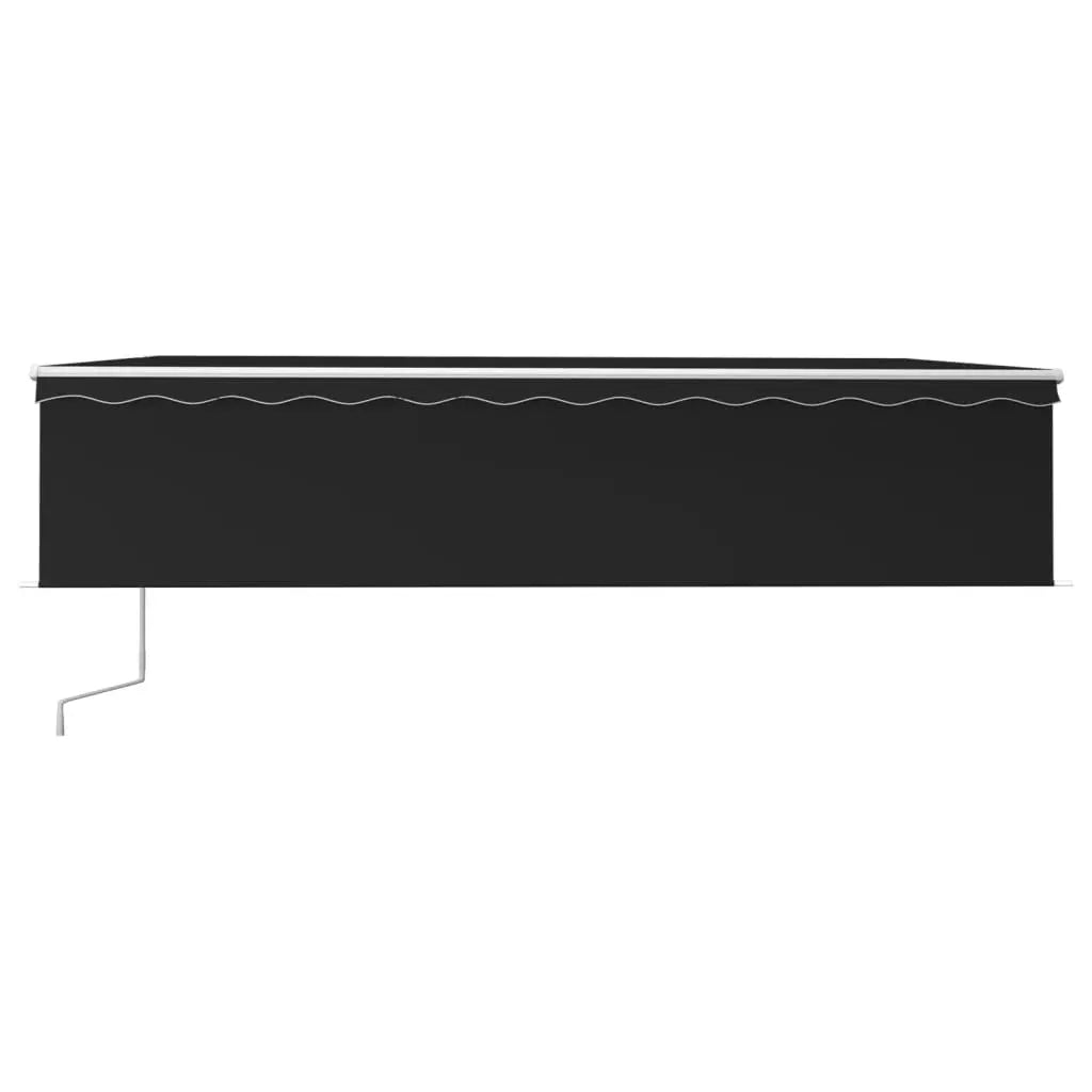 Automatic awning LED blinds wind sensor anthracite gray 6x3m V6988 Vetonek
