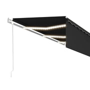 Automatic awning LED blinds wind sensor anthracite gray 6x3m V6988 Vetonek