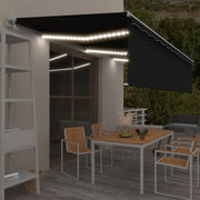 Automatic awning LED blinds wind sensor anthracite gray 6x3m V6988 Vetonek