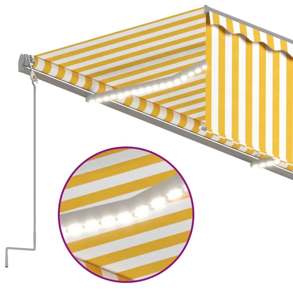 Automatic awning LED blind sensor yellow white 3x2.5 m V7176 Vetonek