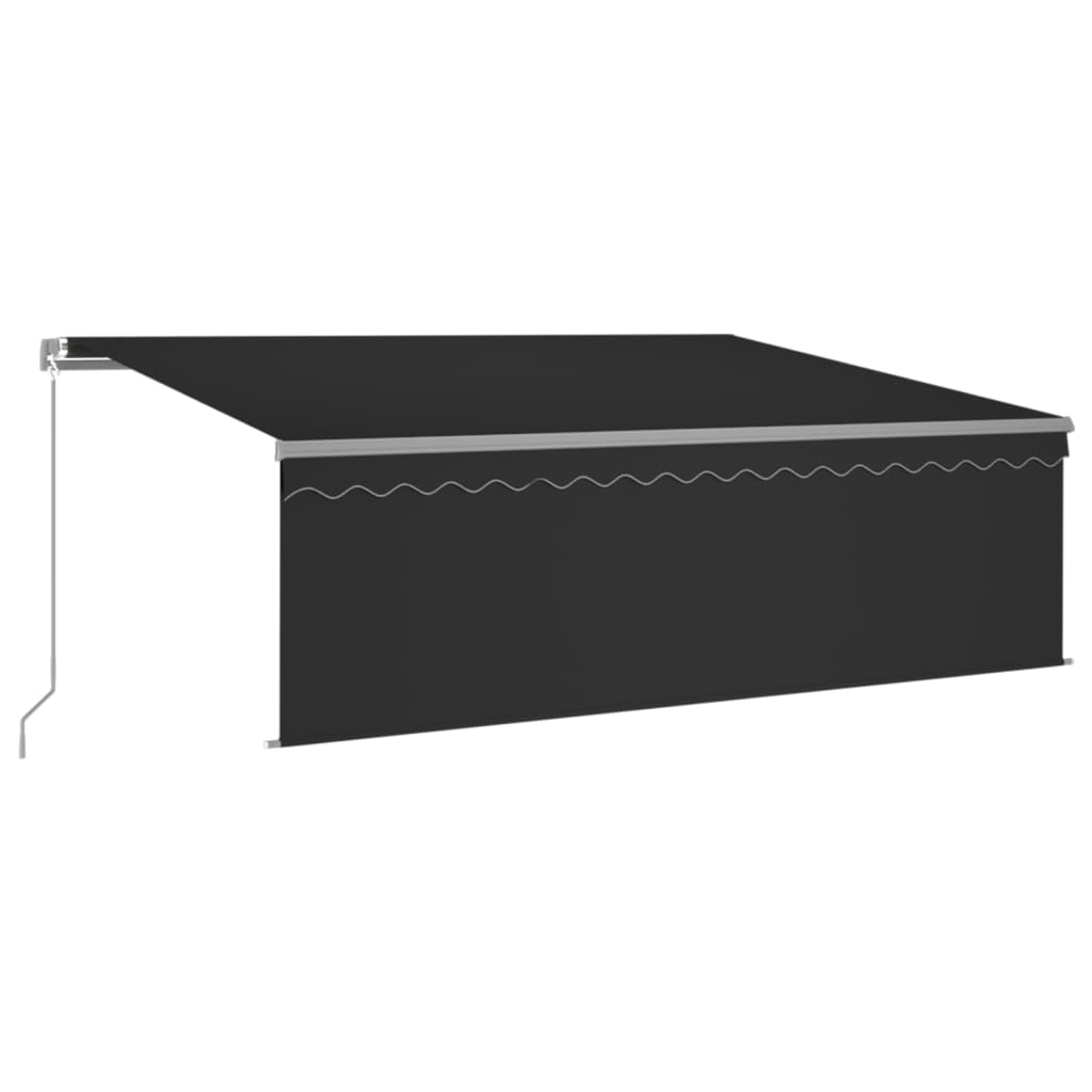 Toldo retráctil manual con persiana antracita 4x3 m vidaXL