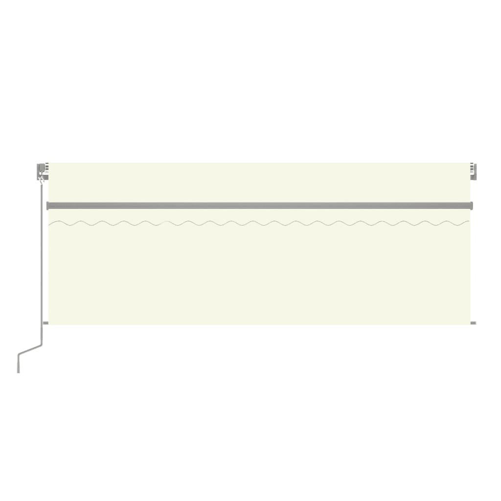 Toldo retráctil manual con persiana crema 4,5x3 m vidaXL