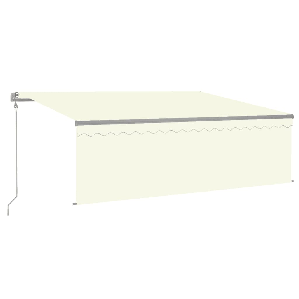 Toldo retráctil automático con persiana 4,5x3 m color crema vidaXL