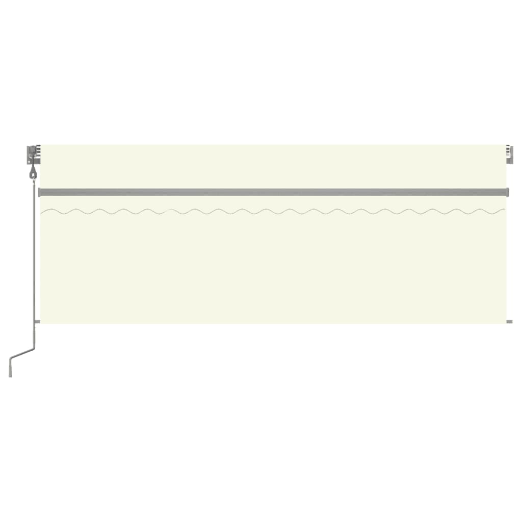 Toldo retráctil automático con persiana 4,5x3 m color crema vidaXL