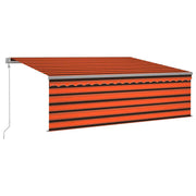 Automatic awning LED blind and wind sensor orange 4.5x3m V7794 Vetonek