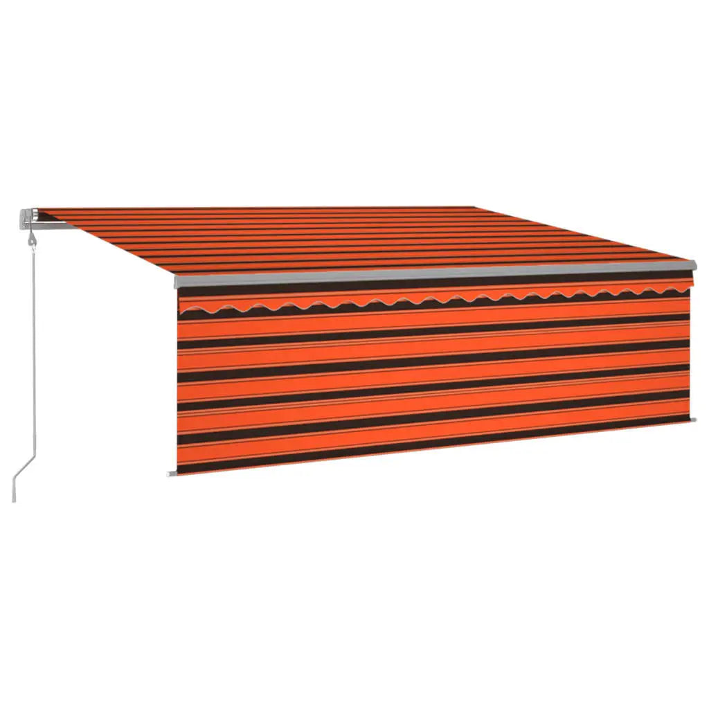 Automatic awning LED blind and wind sensor orange 4.5x3m V7794 Vetonek