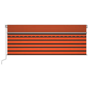 Automatic awning LED blind and wind sensor orange 4.5x3m V7794 Vetonek