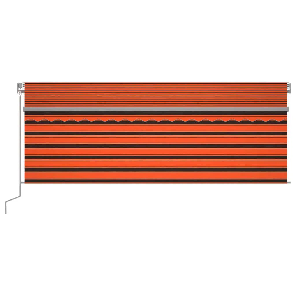 Automatic awning LED blind and wind sensor orange 4.5x3m V7794 Vetonek