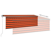 Automatic awning LED blind and wind sensor orange 4.5x3m V7794 Vetonek