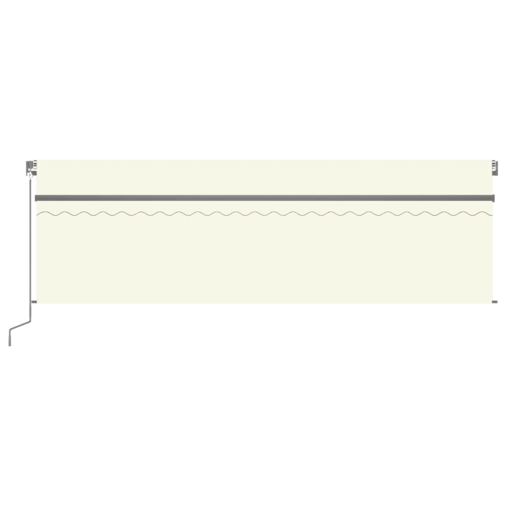 Toldo retráctil manual con persiana crema 5x3 m vidaXL