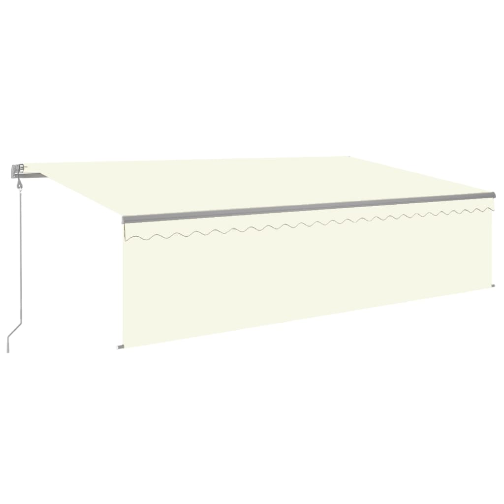 Toldo retráctil automático con persiana crema 5x3 m vidaXL