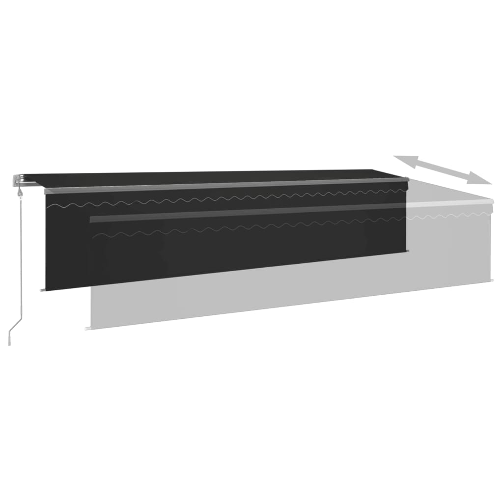 Toldo automático retráctil con persiana 6x3 m antracita V8135 Vetonek