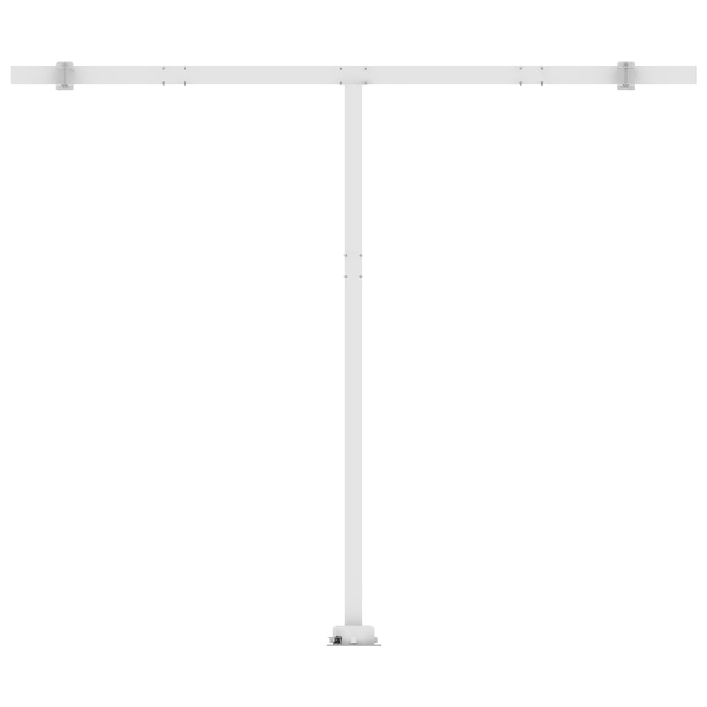 Toldo de pie retráctil manual azul y blanco 300x250 cm vidaXL