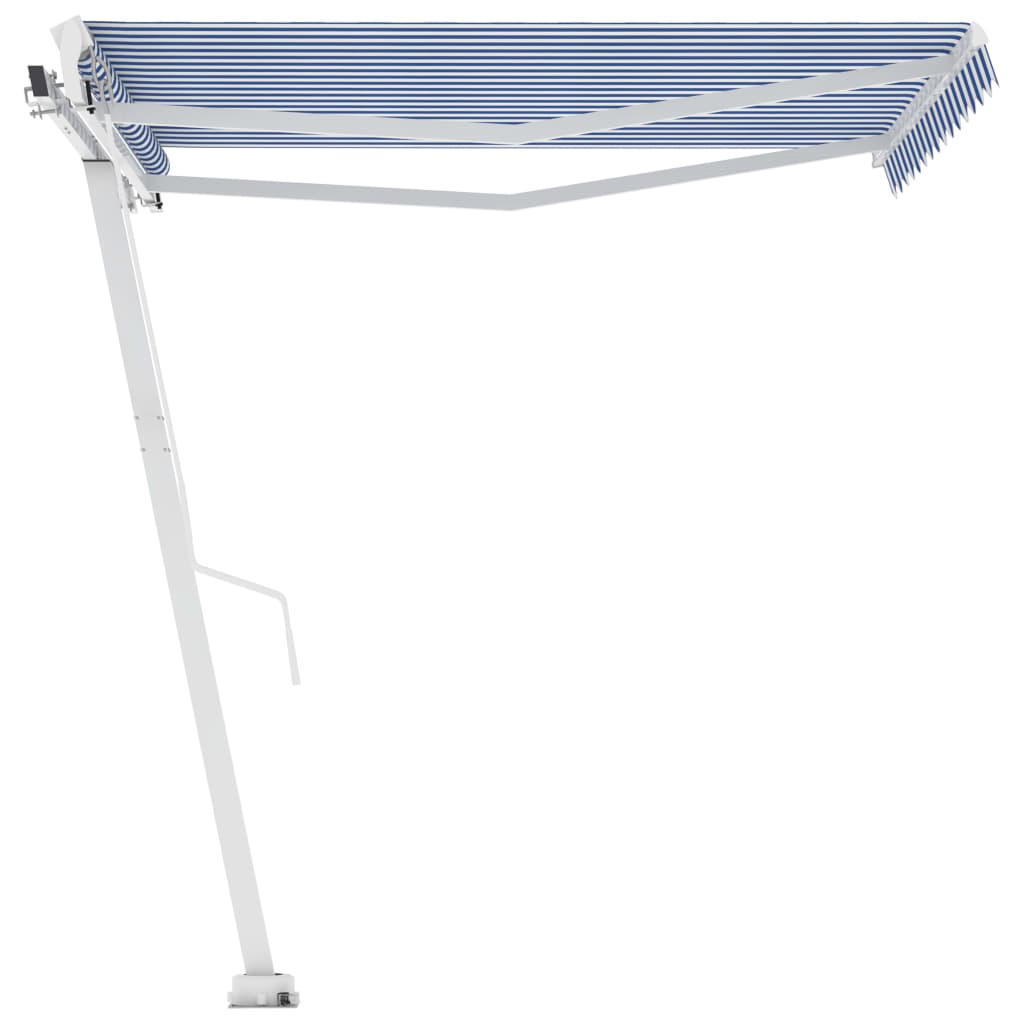 Toldo de pie manual retráctil naranja y marrón 350x250 cm vidaXL