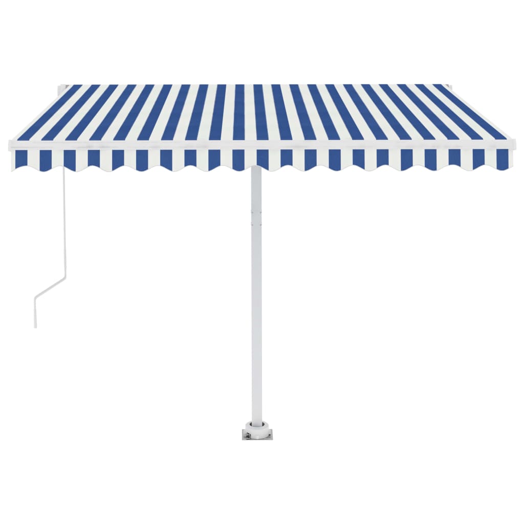 Toldo de pie manual retráctil naranja y marrón 350x250 cm vidaXL