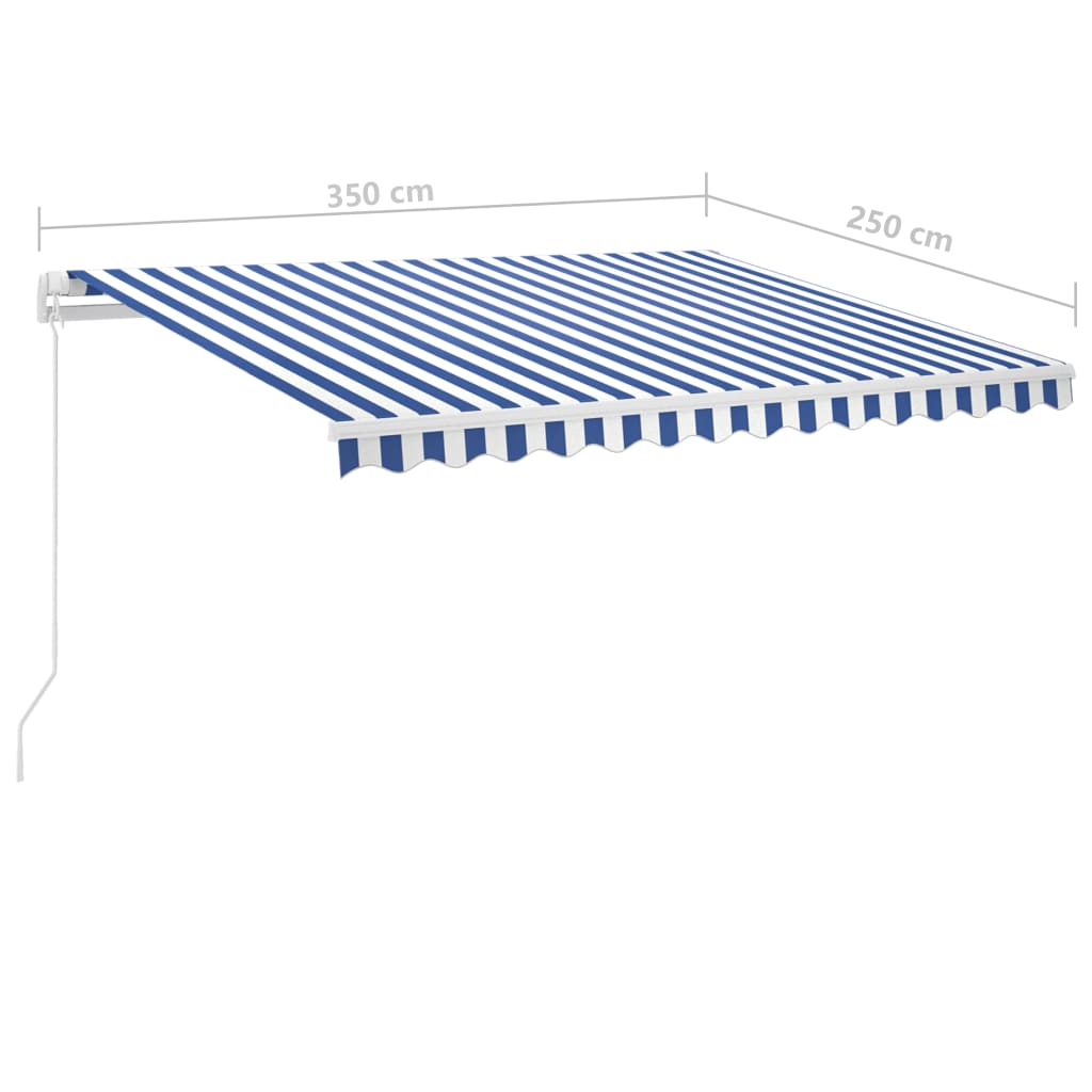 Toldo de pie manual retráctil naranja y marrón 350x250 cm vidaXL