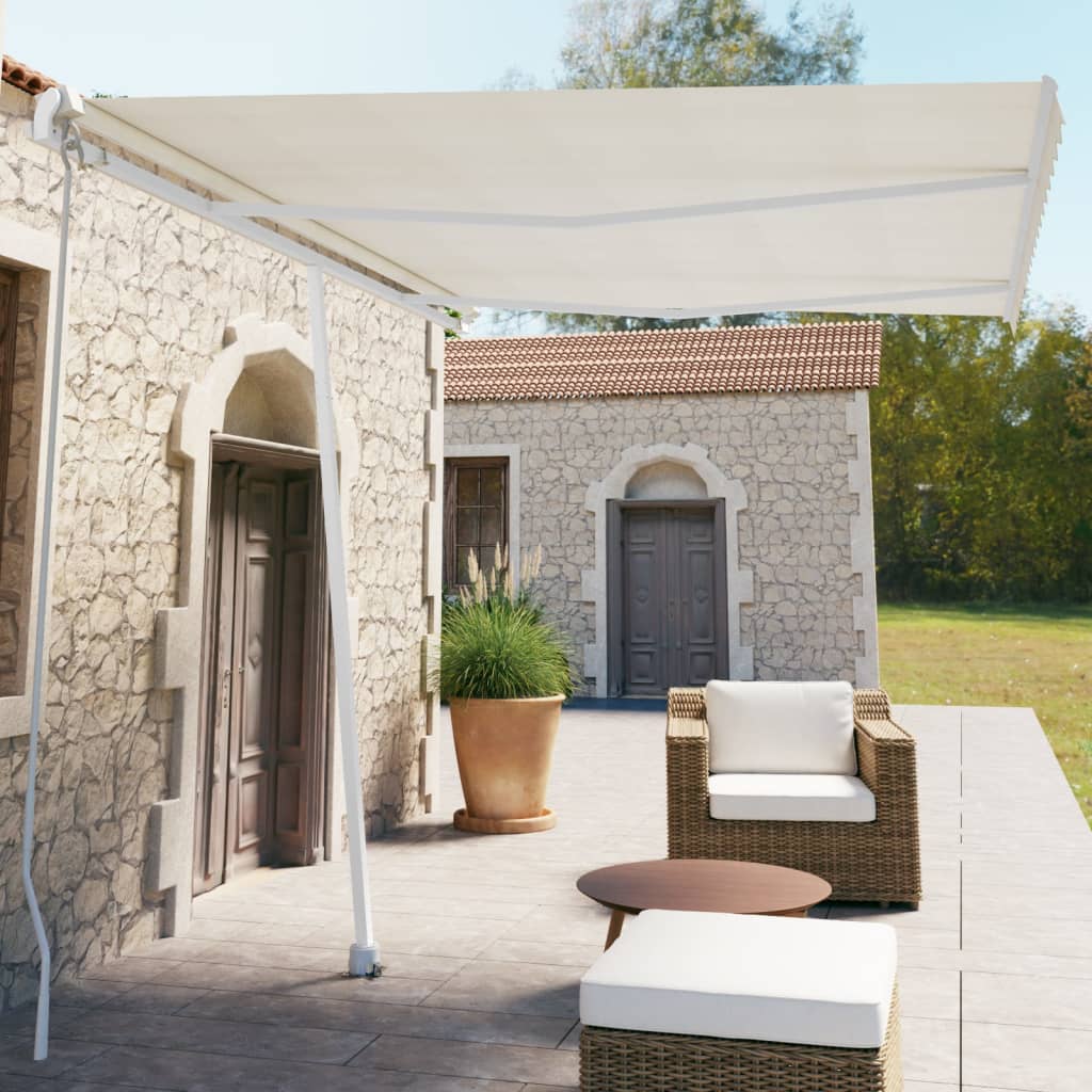 Vetonek Toldo de pie manual retráctil crema 350x250 cm