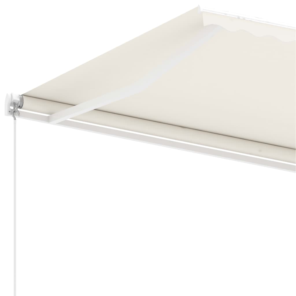 Toldo de pie manual retráctil crema 350x250 cm vidaXL