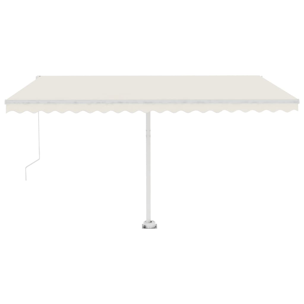 Toldo de pie retráctil manual crema 400x300 cm vidaXL