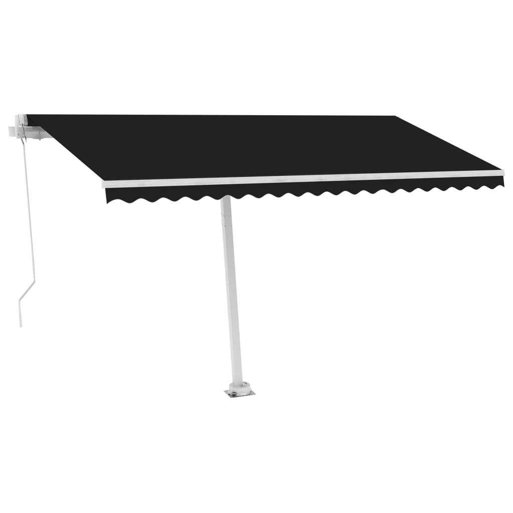 Toldo de pie manual retráctil gris antracita 400x300 cm vidaXL