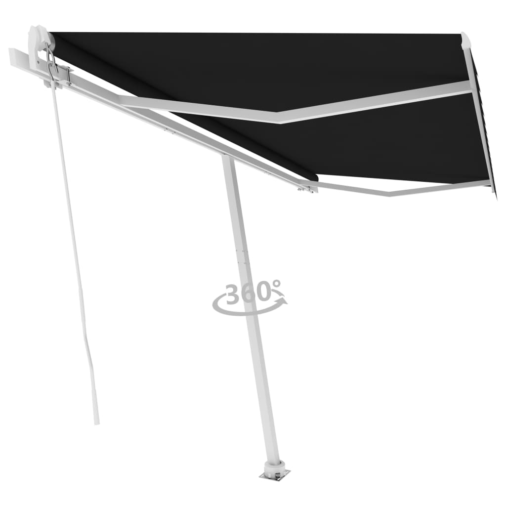 Toldo de pie manual retráctil gris antracita 400x300 cm vidaXL