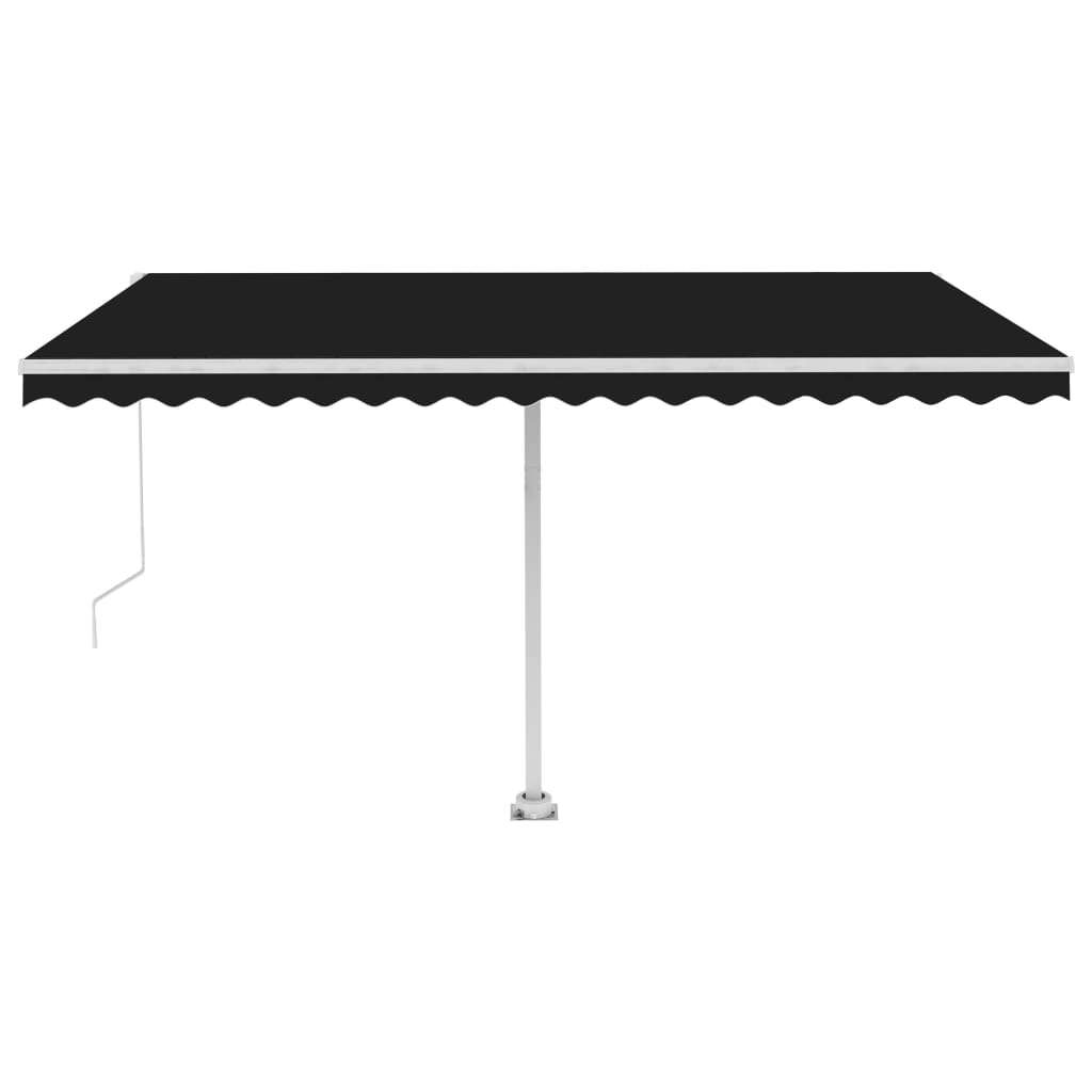 Toldo de pie manual retráctil gris antracita 400x300 cm vidaXL