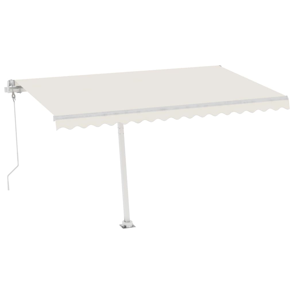 Toldo de pie automático crema 400x300 cm vidaXL