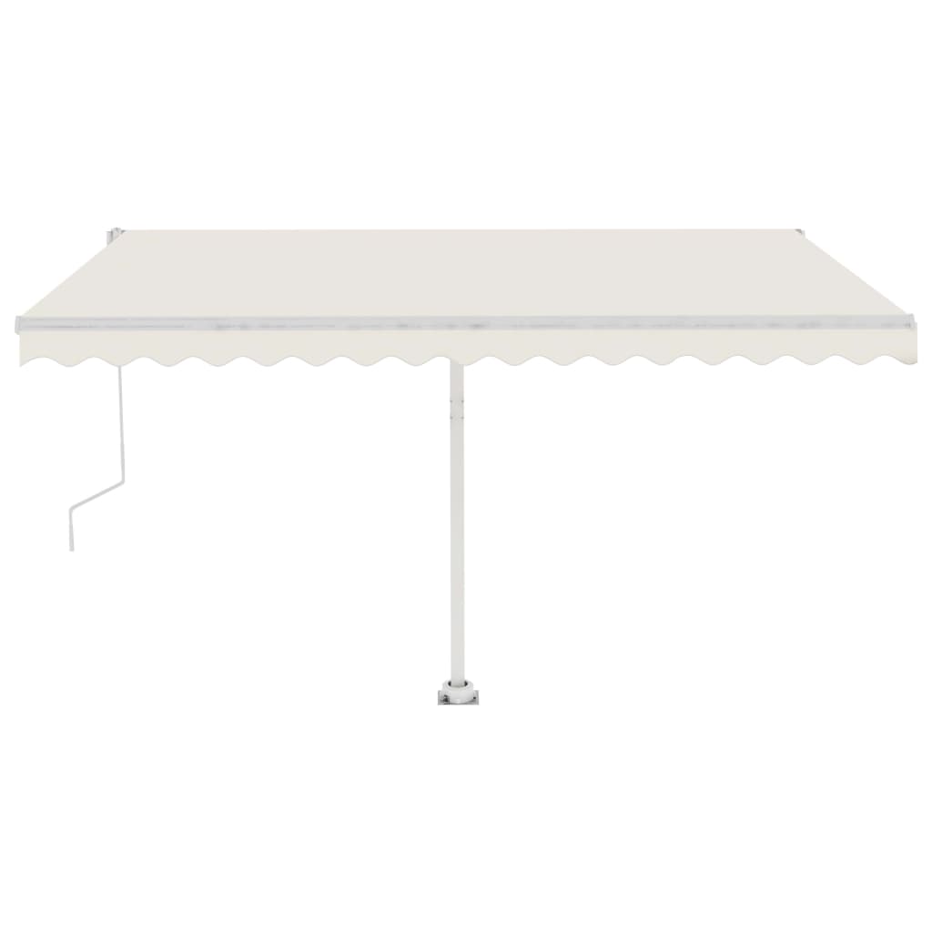 Toldo de pie automático crema 400x300 cm vidaXL