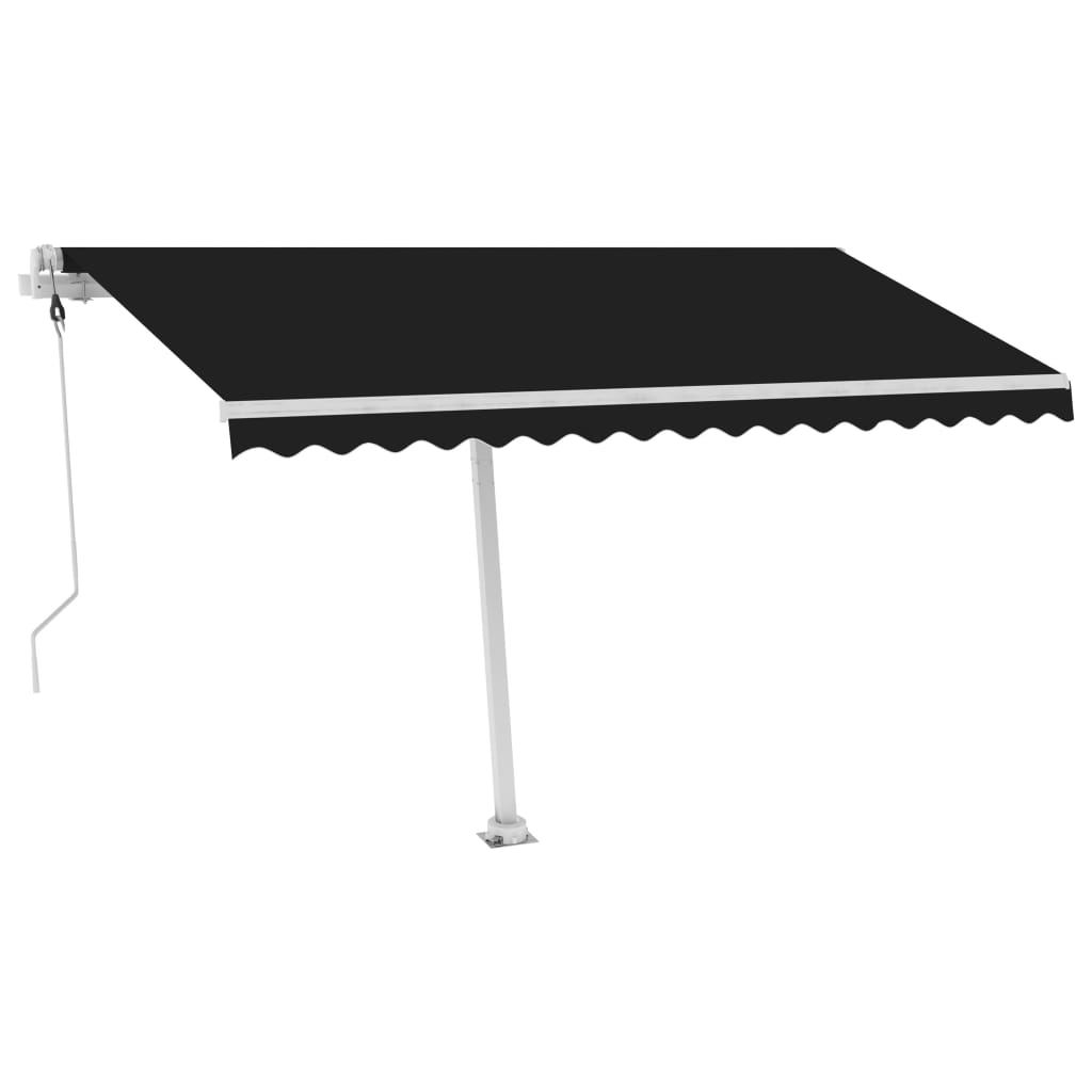 Toldo de pie automático gris antracita 400x300 cm vidaXL