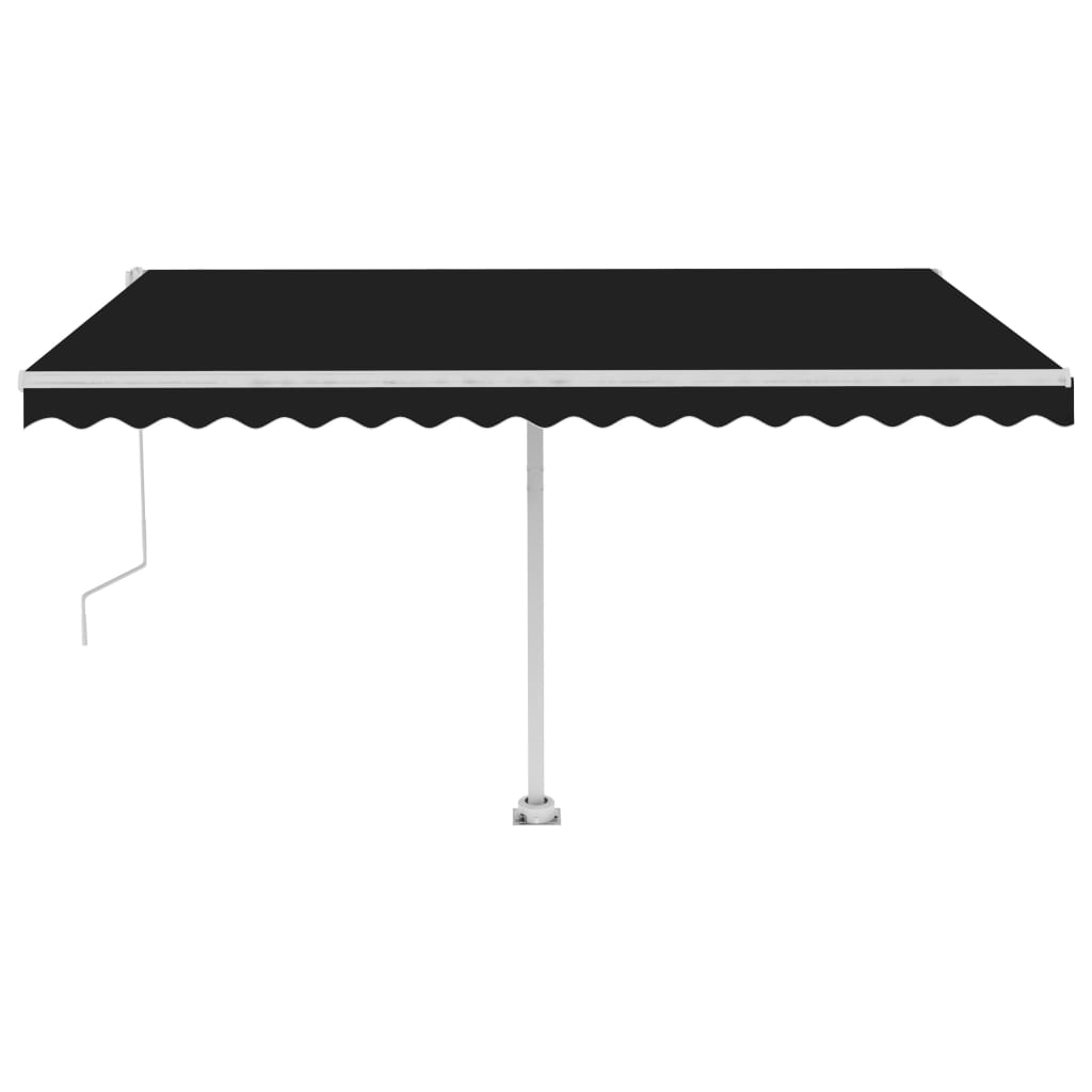 Toldo de pie automático gris antracita 400x300 cm vidaXL