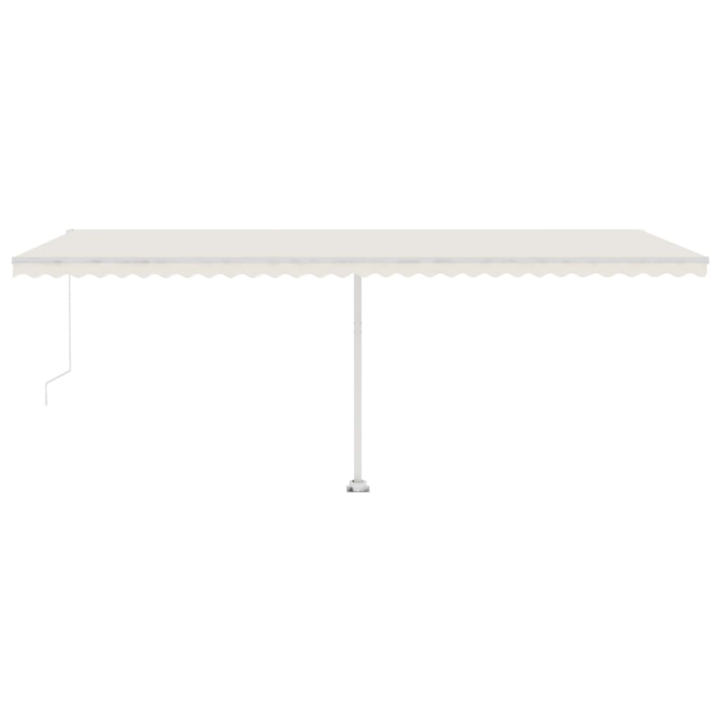 Toldo de pie retráctil manual crema 600x300 cm vidaXL