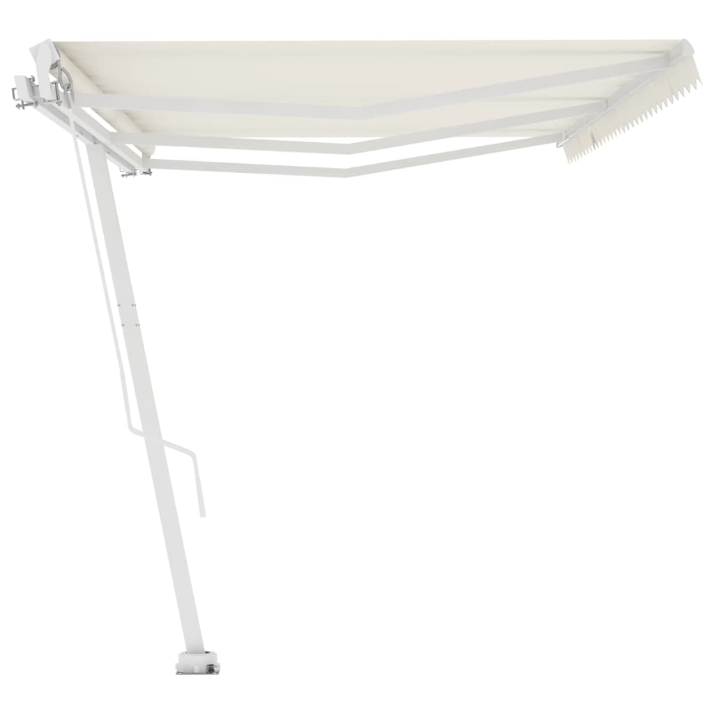 Toldo de pie retráctil manual crema 600x300 cm vidaXL