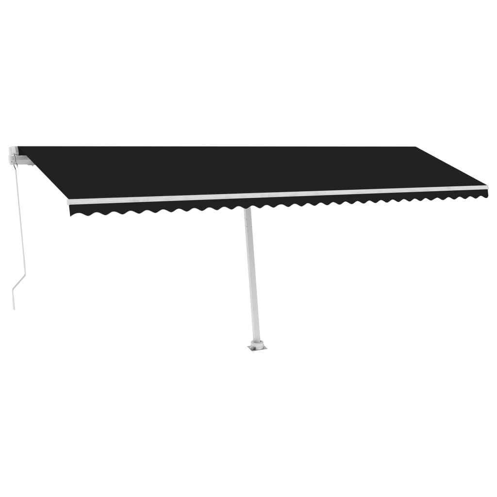 Toldo de pie retráctil manual antracita 600x300 cm vidaXL