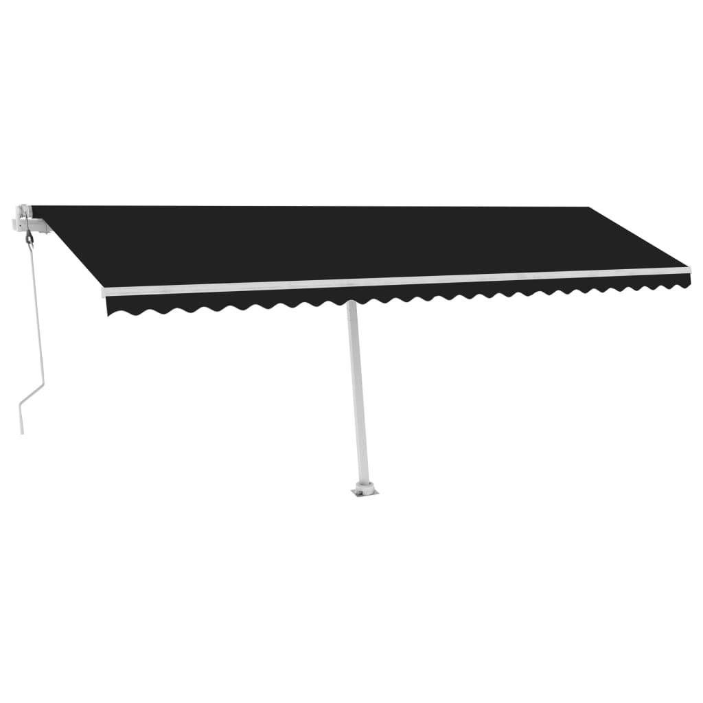 Toldo de pie automático gris antracita 600x300 cm vidaXL