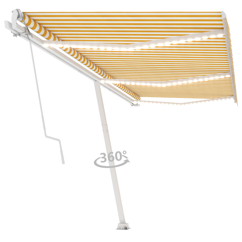 Capteur de vent jaune blanc LED automatique 600x300cm